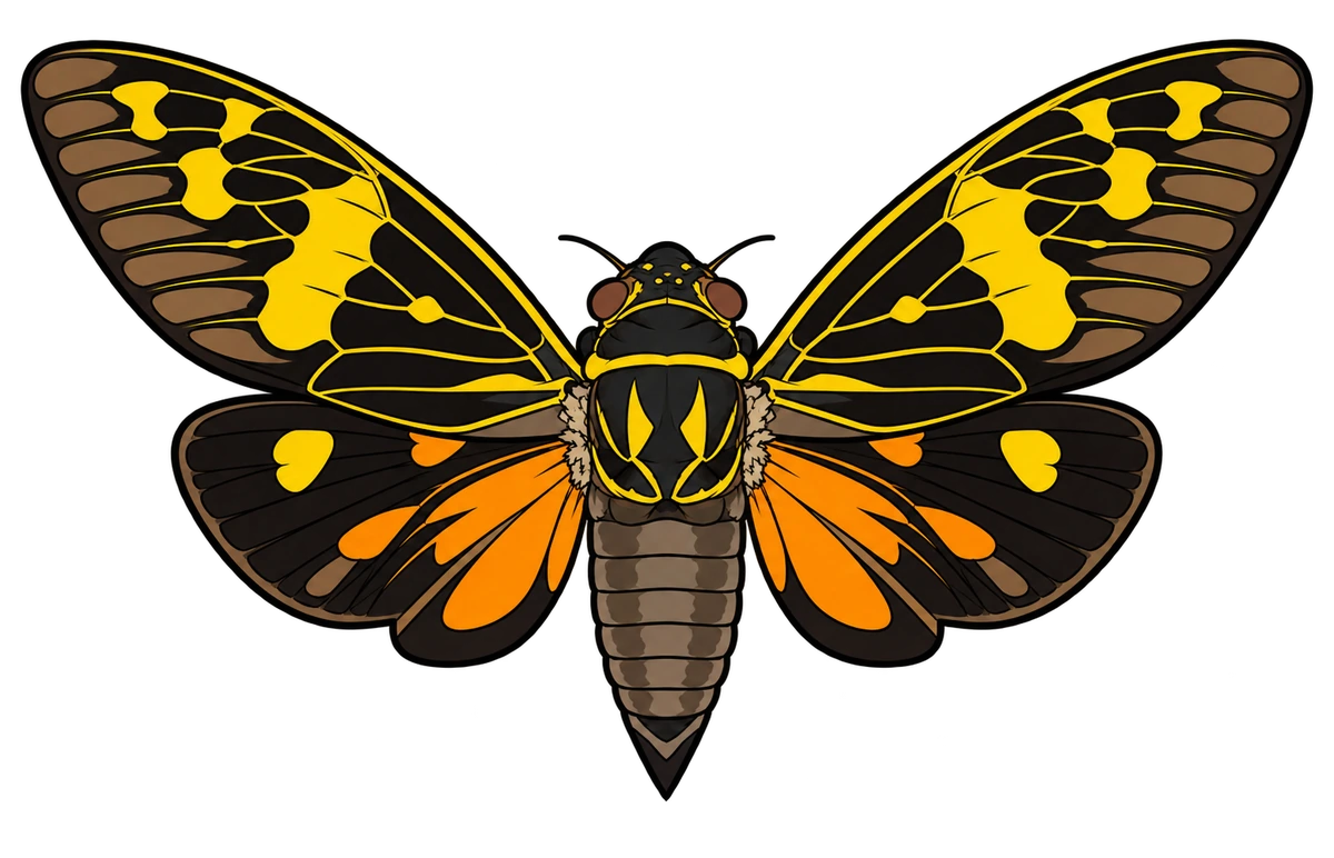Callogaeana festiva, dorsal view