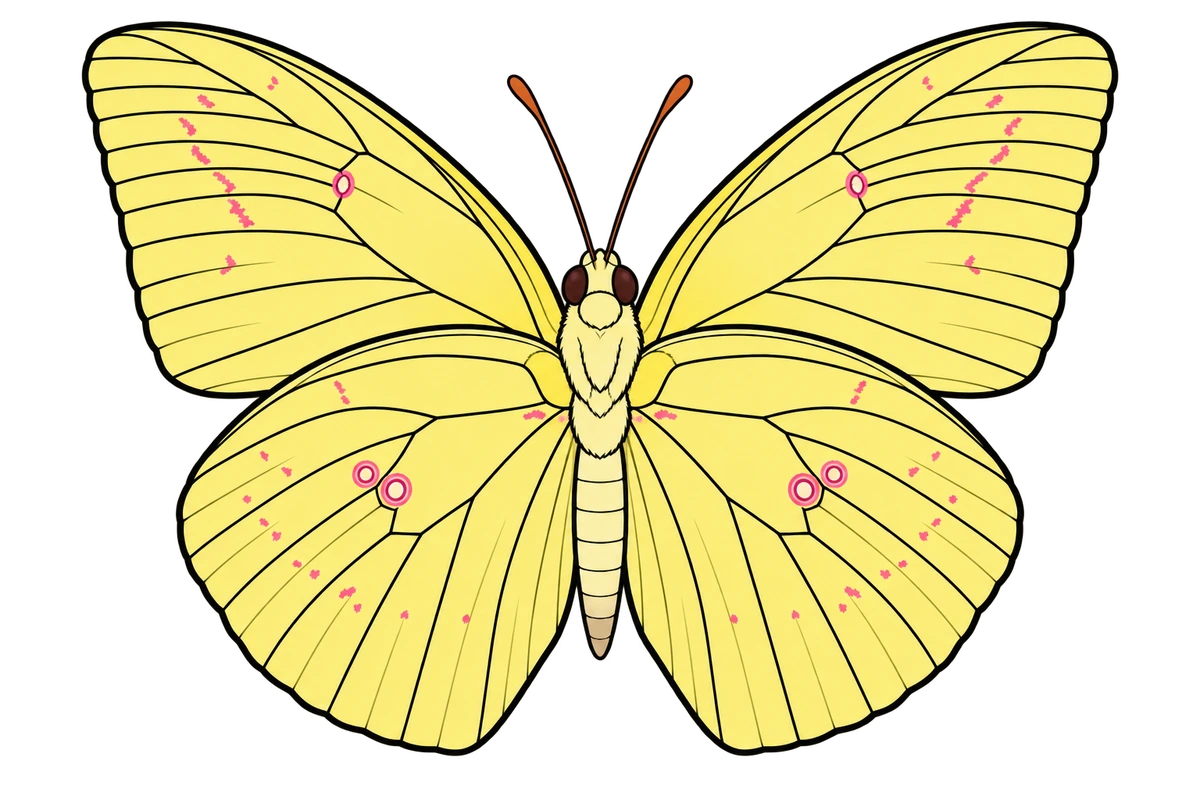 Catopsilia pomona, ventral view