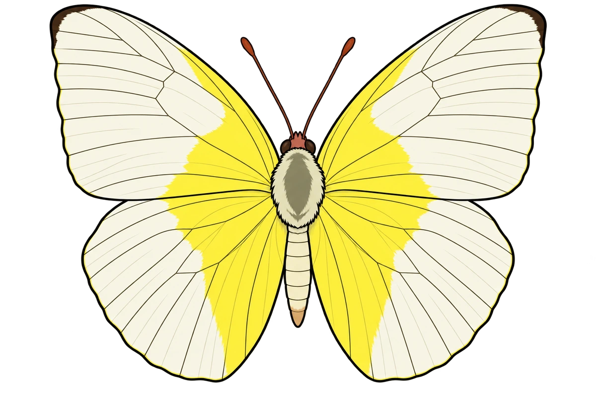 Catopsilia pomona, dorsal view