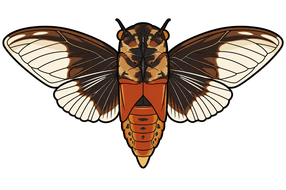 Cryptotympana aquila, ventral view