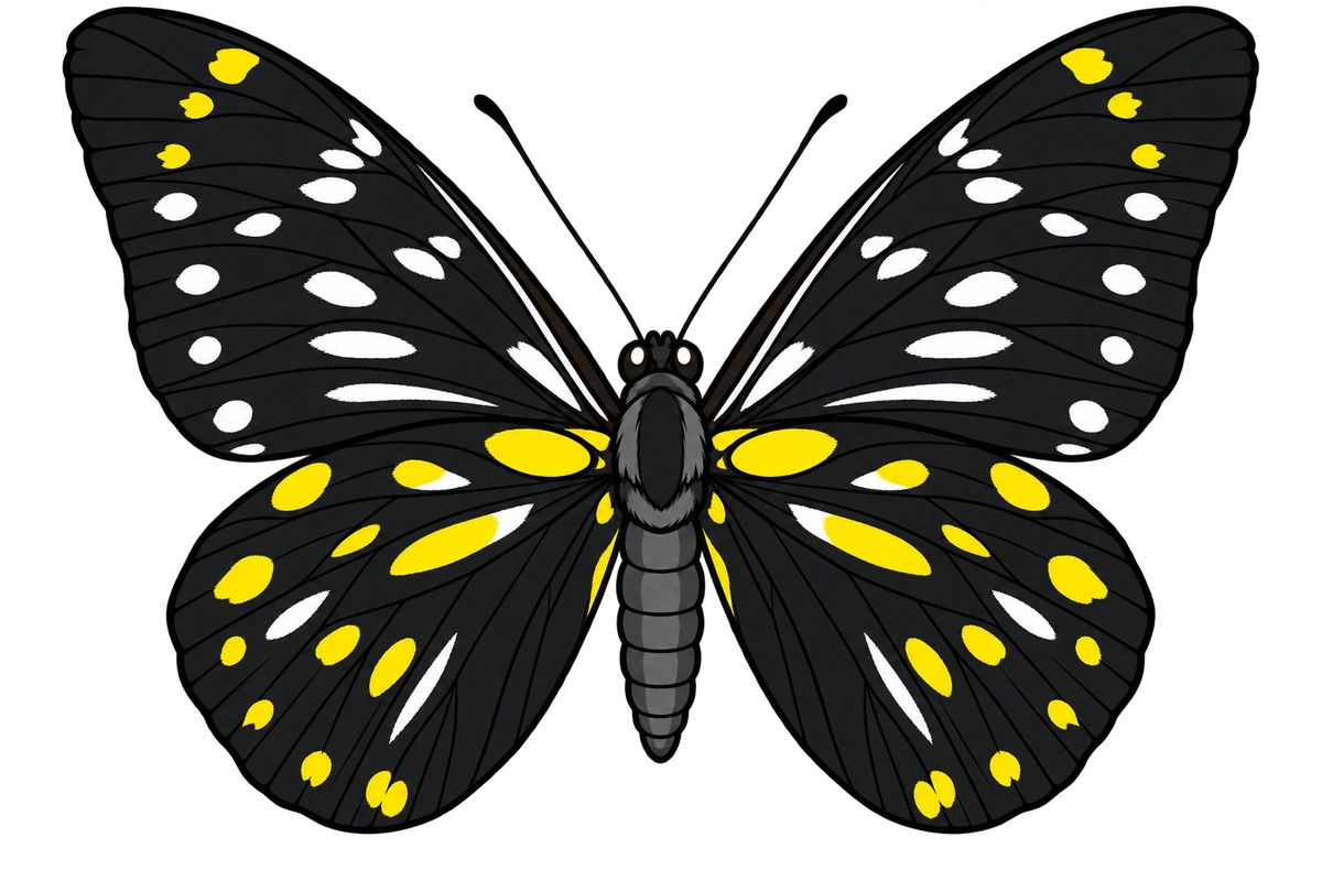 Delias berinda, ventral view