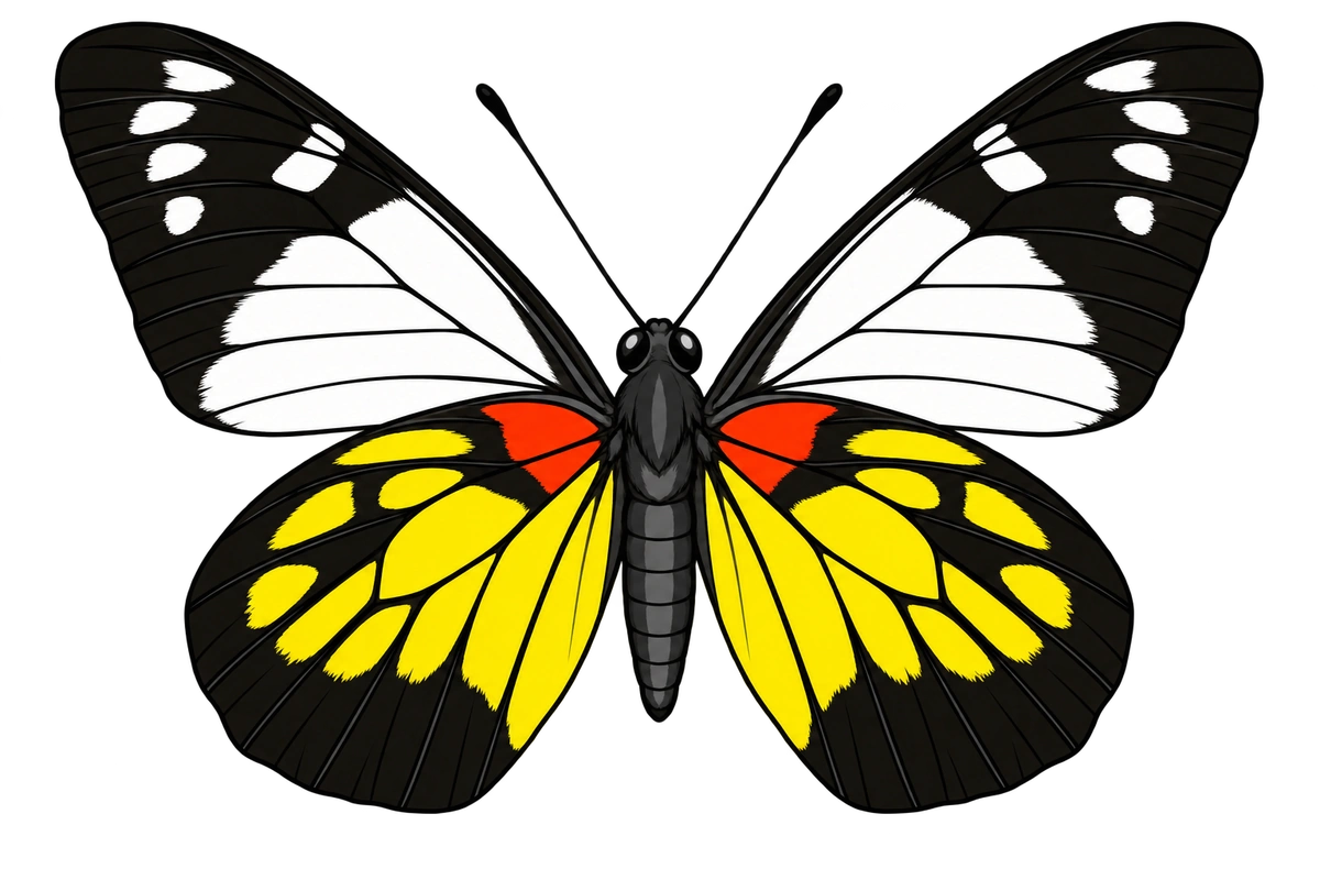 Delias ottonia, ventral view