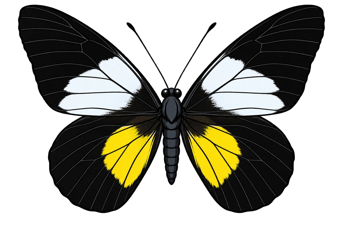 Delias ottonia, dorsal view