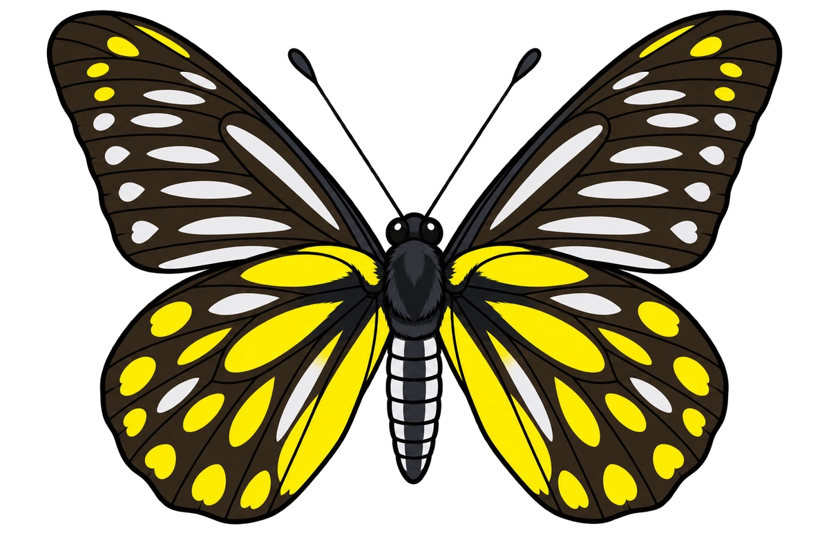 Delias patrua, ventral view