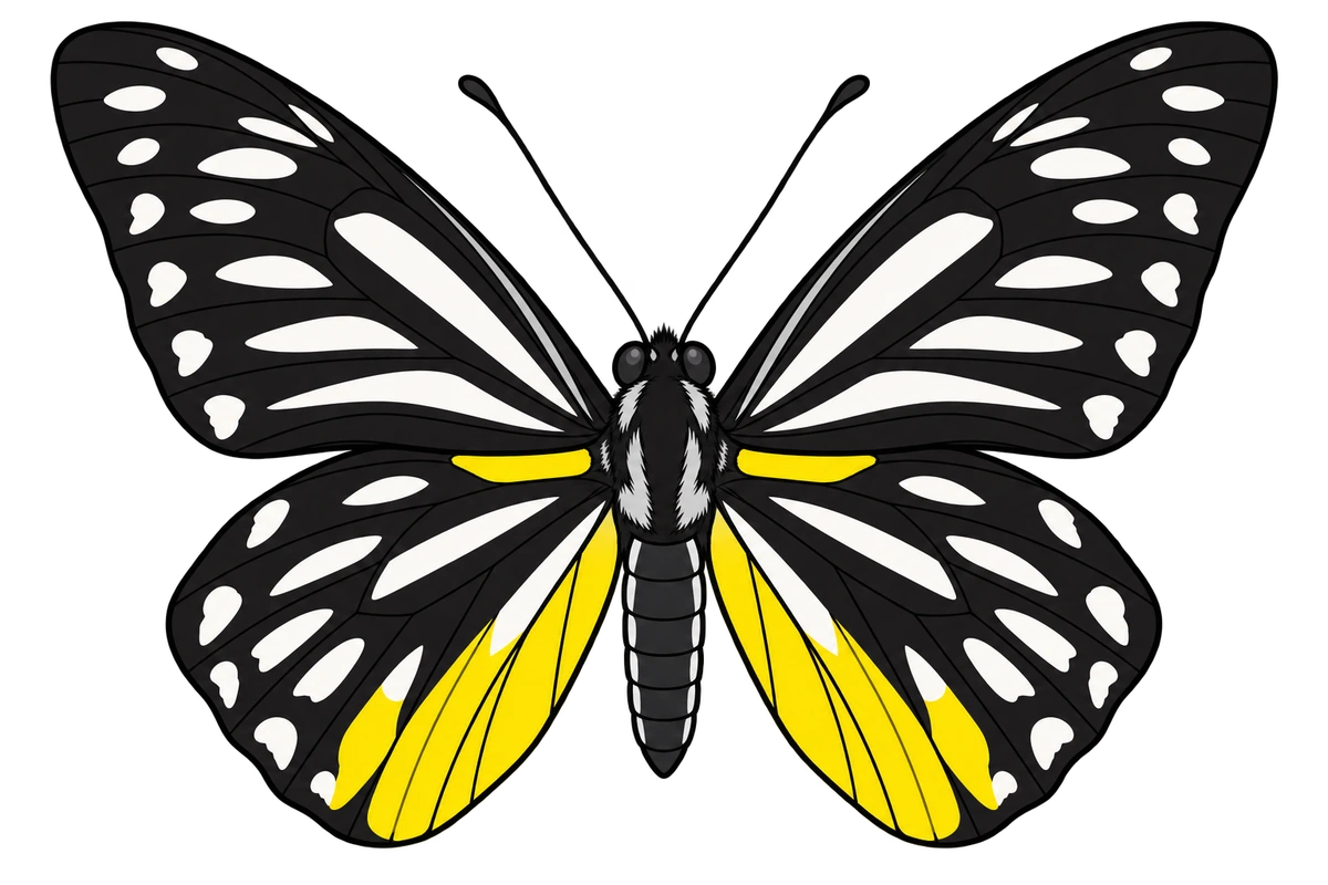 Delias wilemani, dorsal view