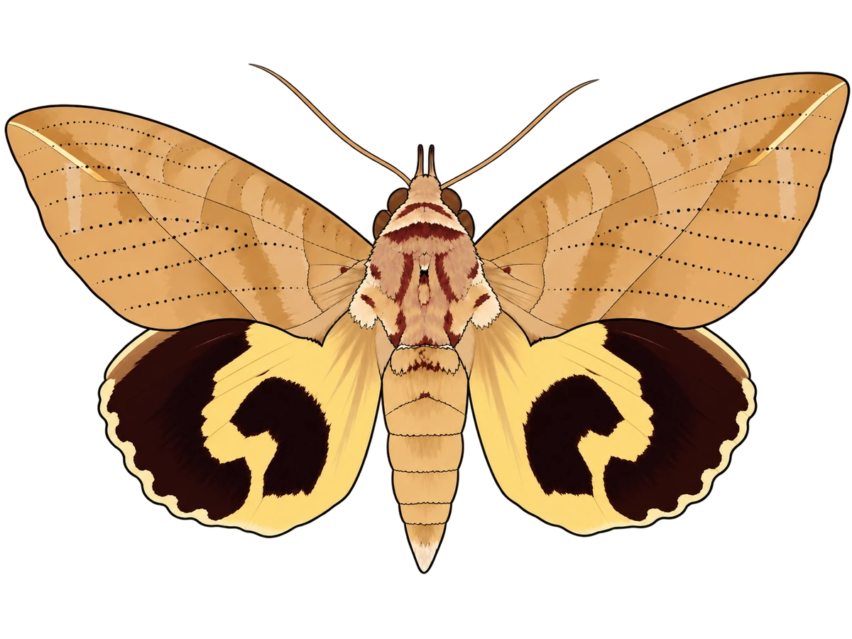 Eudocima phalonia, dorsal view