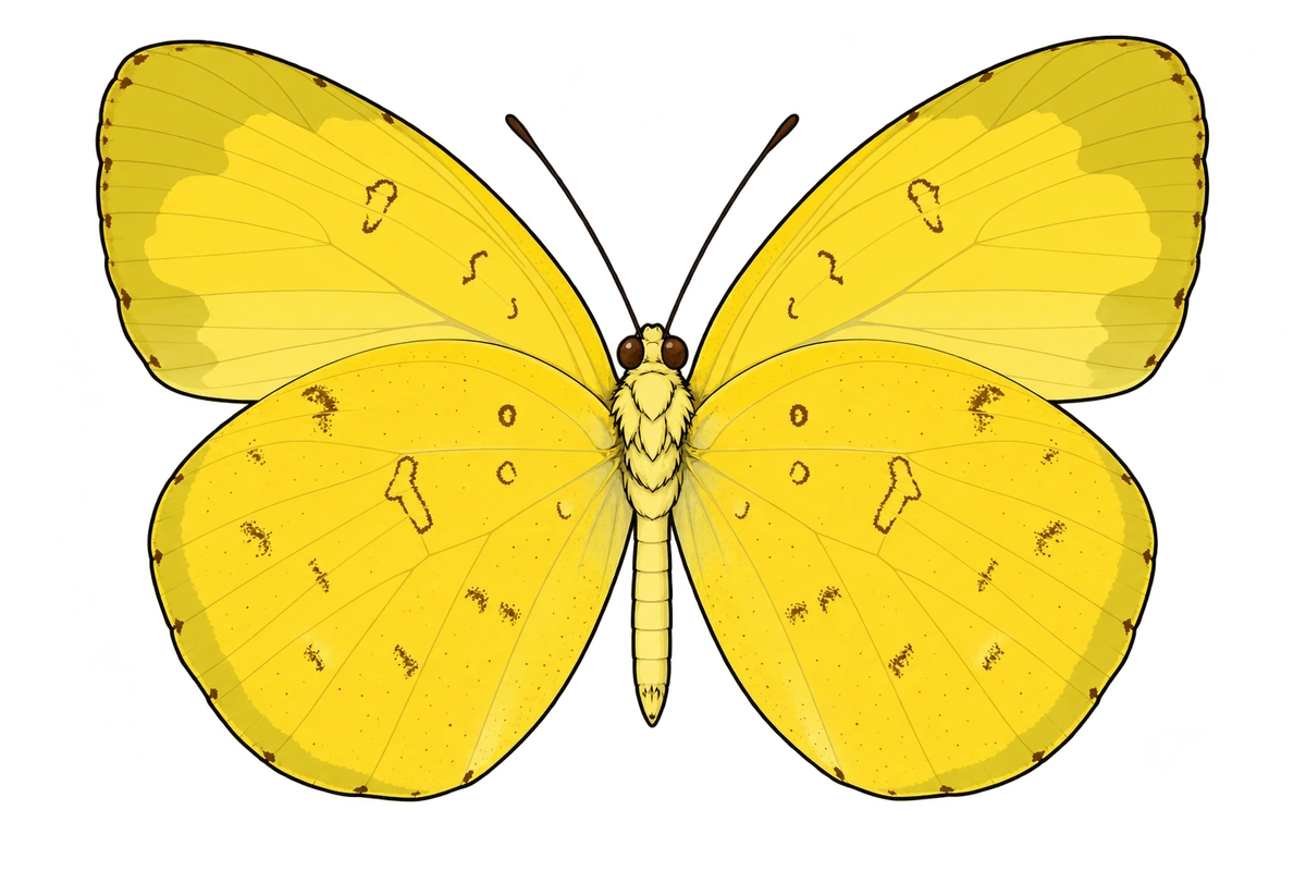 Eurema hecabe, ventral view