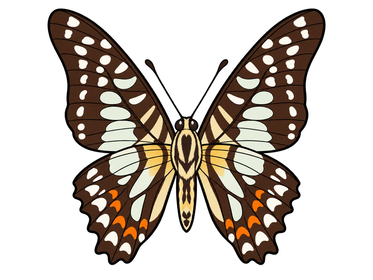 Graphium bathycles, ventral view