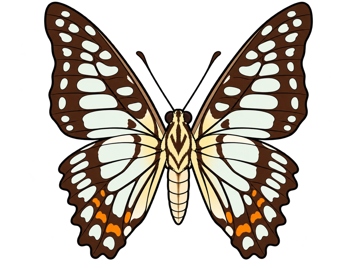 Graphium chironides, ventral view