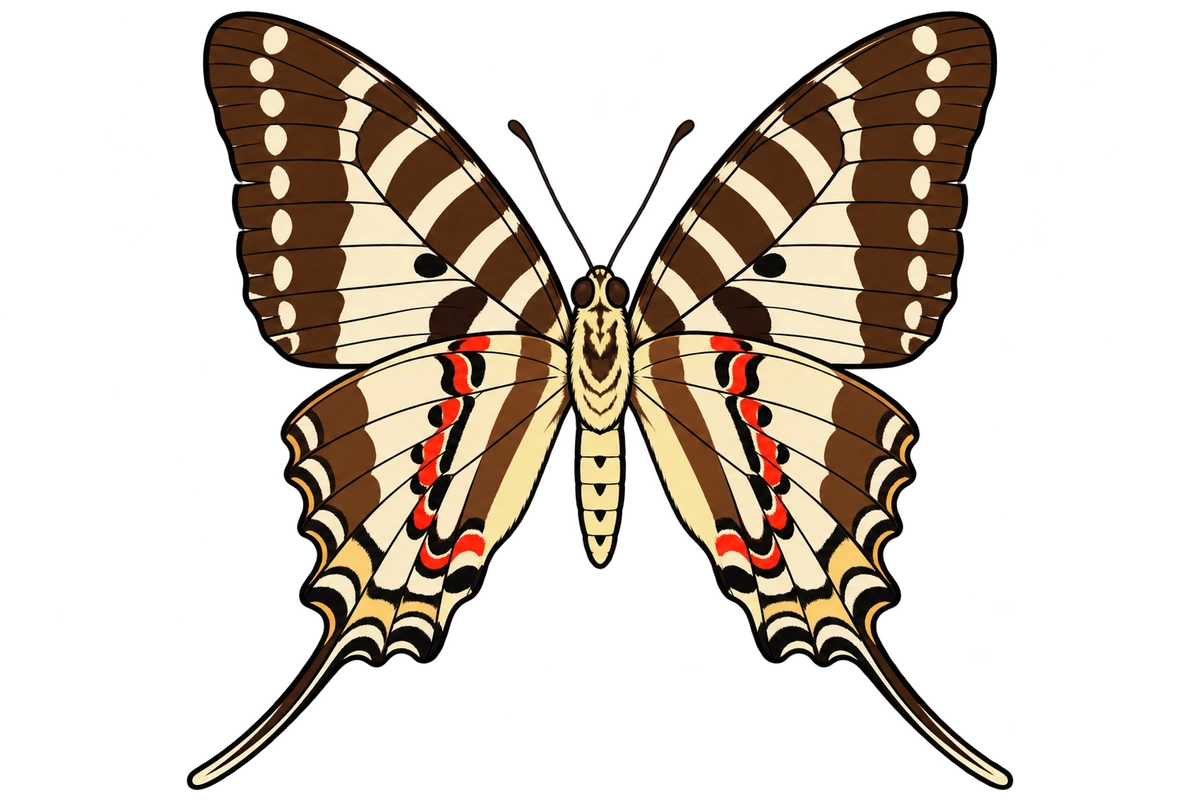 Graphium nomius, ventral view