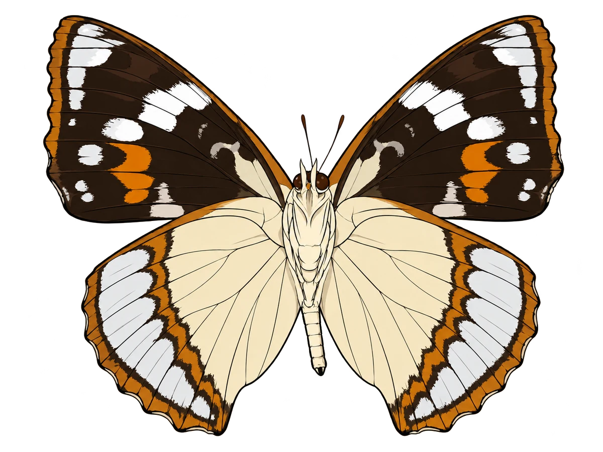 Mimathyma schrenckii ventral illustration