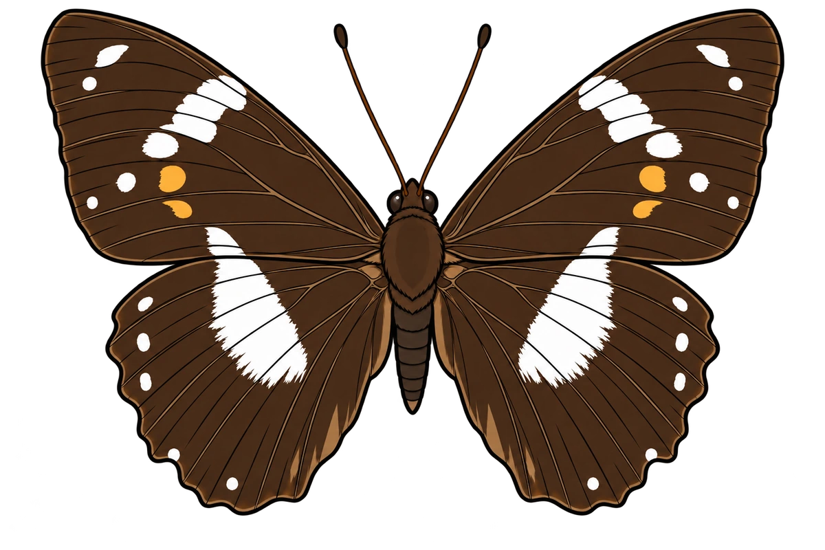 Mimathyma schrenckii, dorsal view