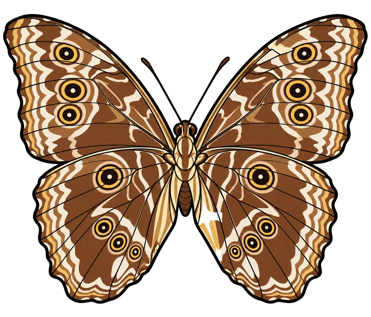 Morpho deidamia, ventral view