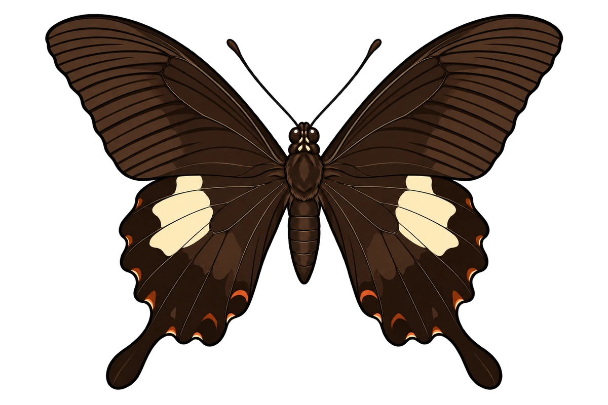 Papilio helenus, dorsal view