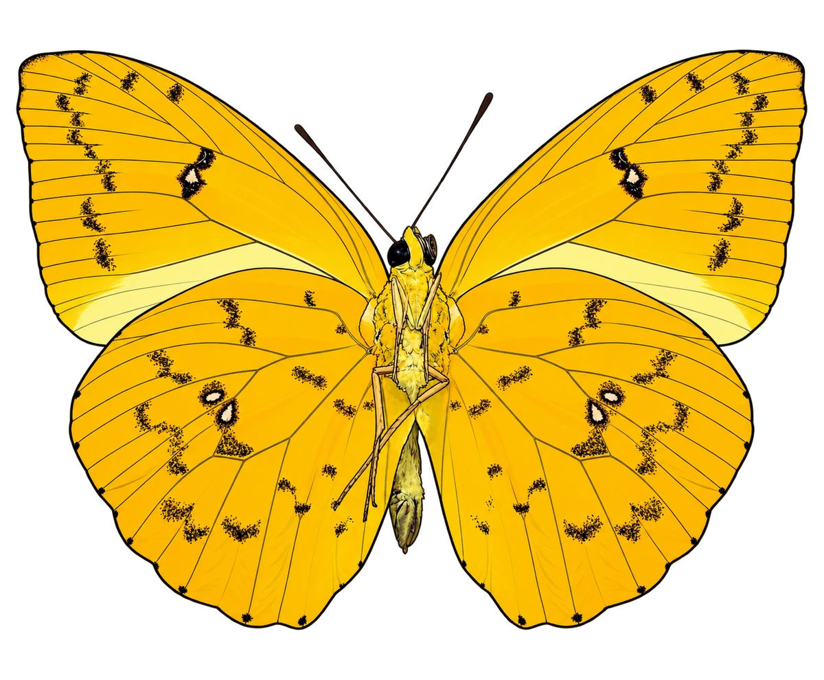 Phoebis philea, ventral view