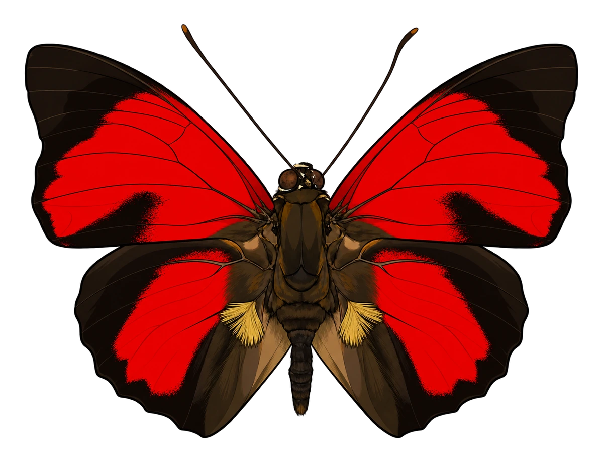 Prepona claudina, dorsal view