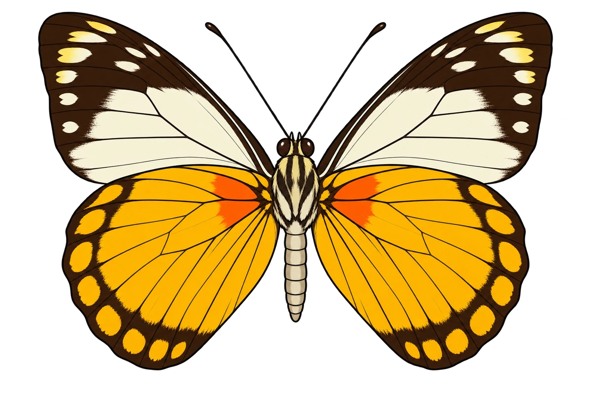 Prioneris autothisbe, ventral view