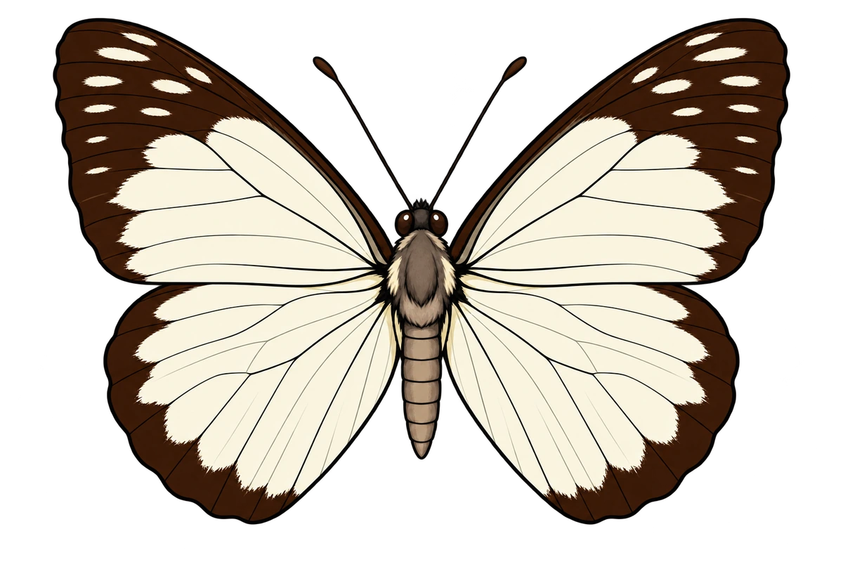 Prioneris autothisbe, dorsal view