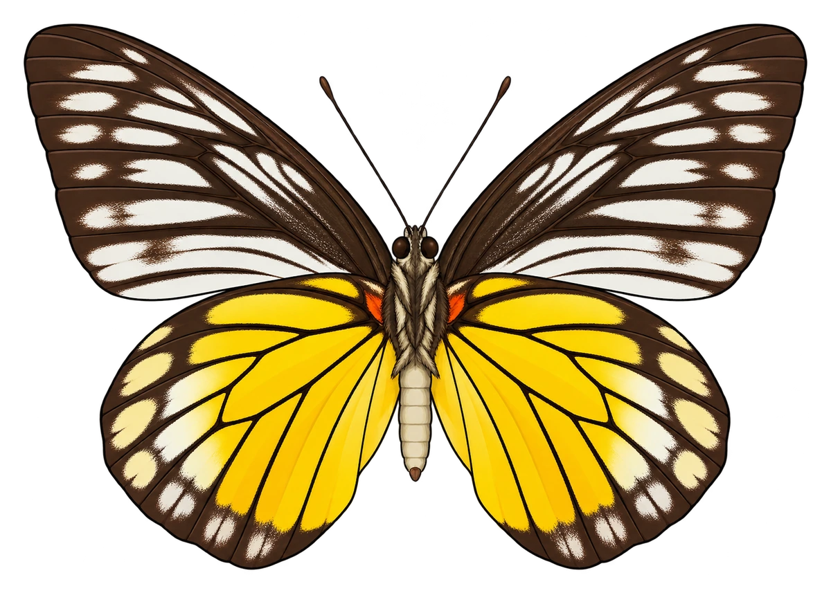 Prioneris clemanthe, ventral view