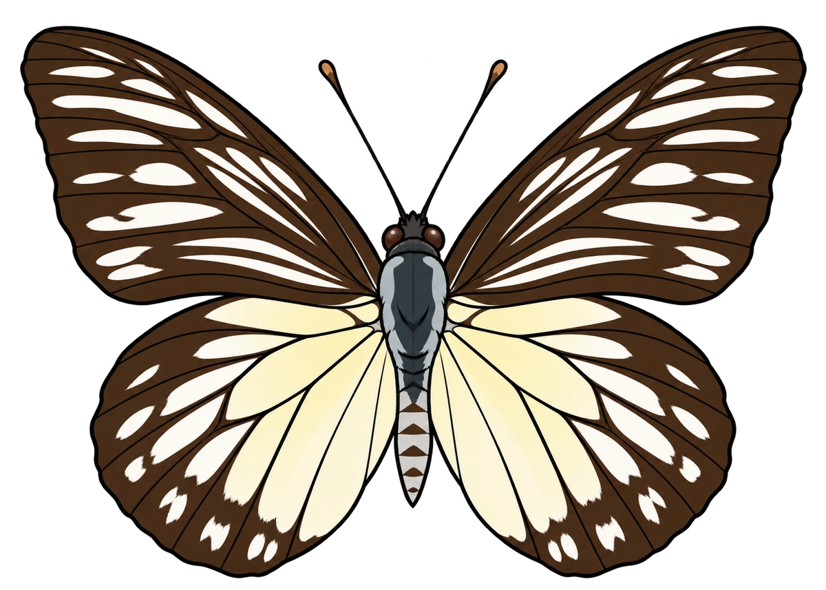 Prioneris clemanthe, dorsal view