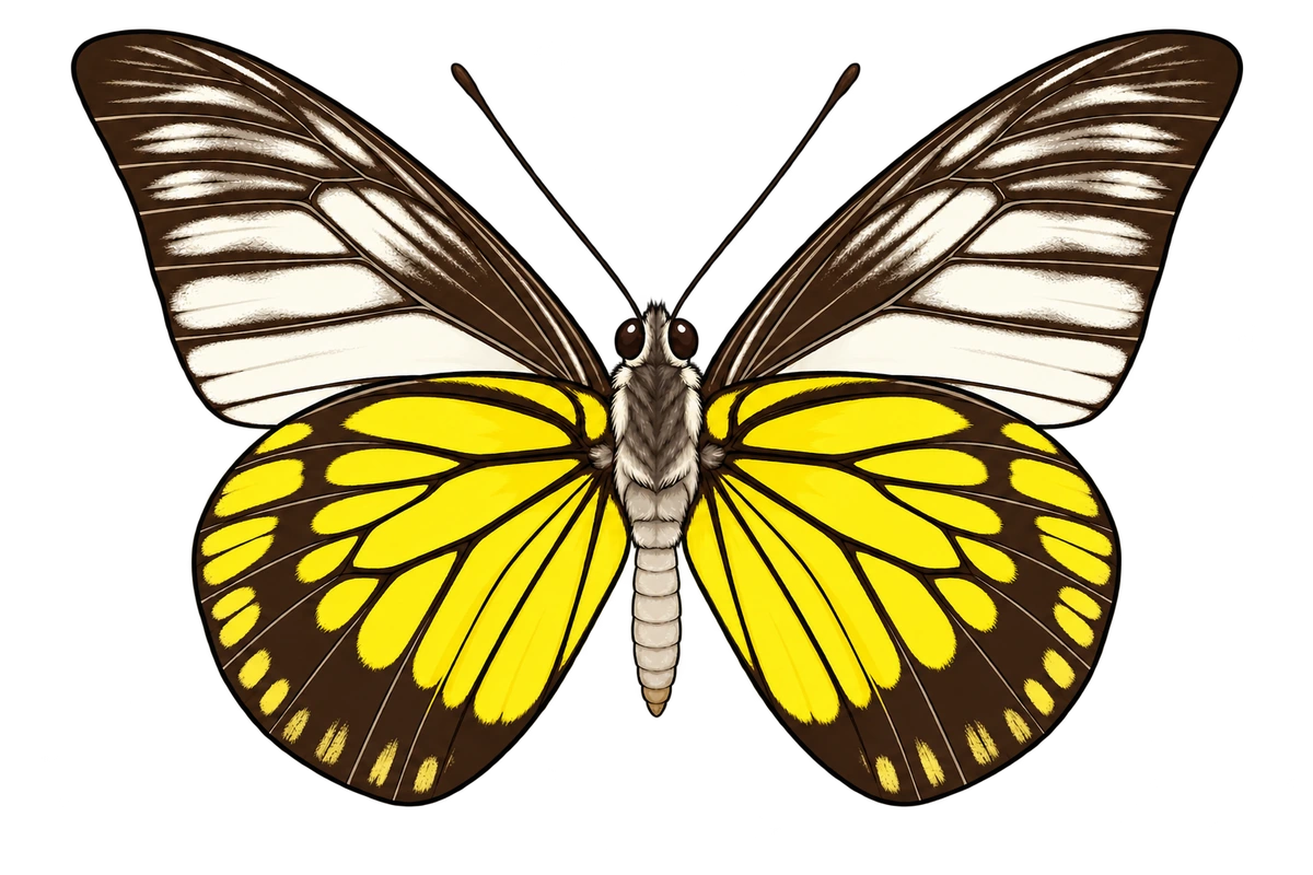 Prioneris cornelia, ventral view
