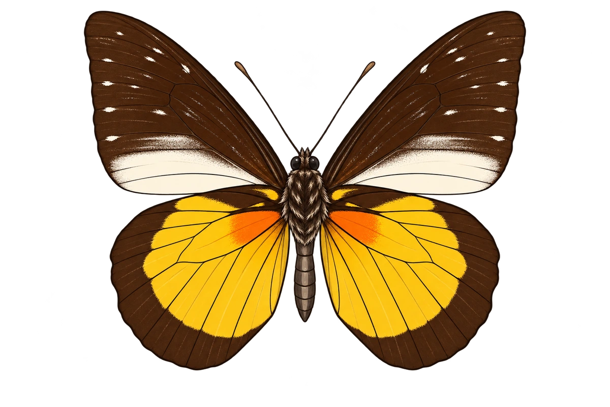 Prioneris hypsipyle, ventral view