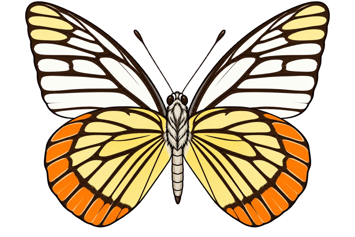 Prioneris sita, ventral view
