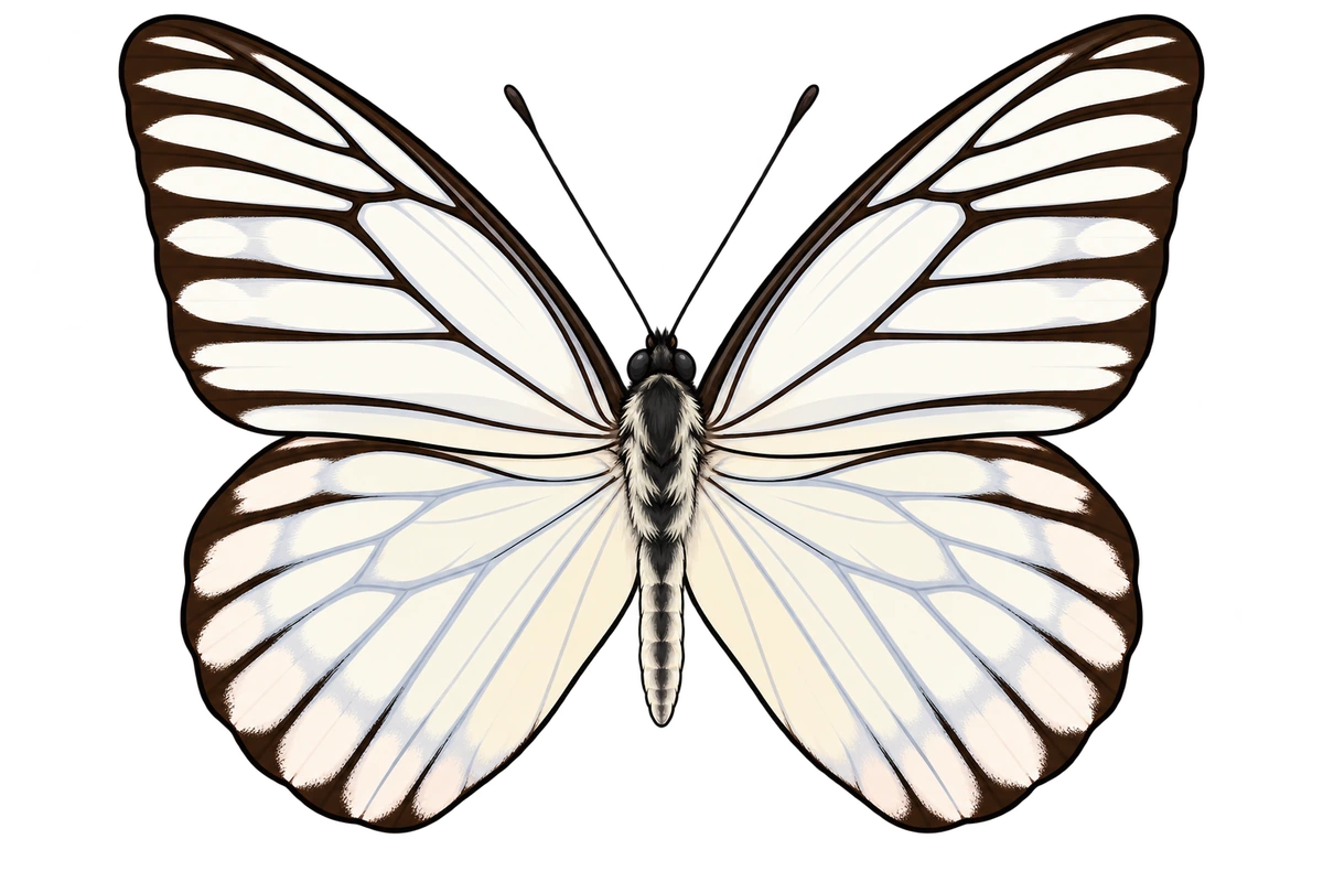 Prioneris sita, dorsal view