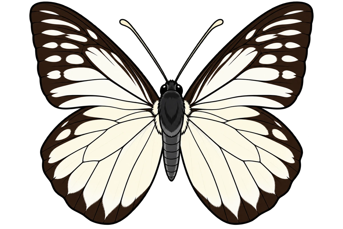 Prioneris thestylis, dorsal view