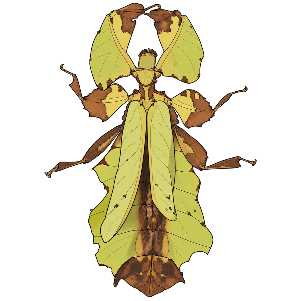 Pulchriphyllium giganteum, dorsal view