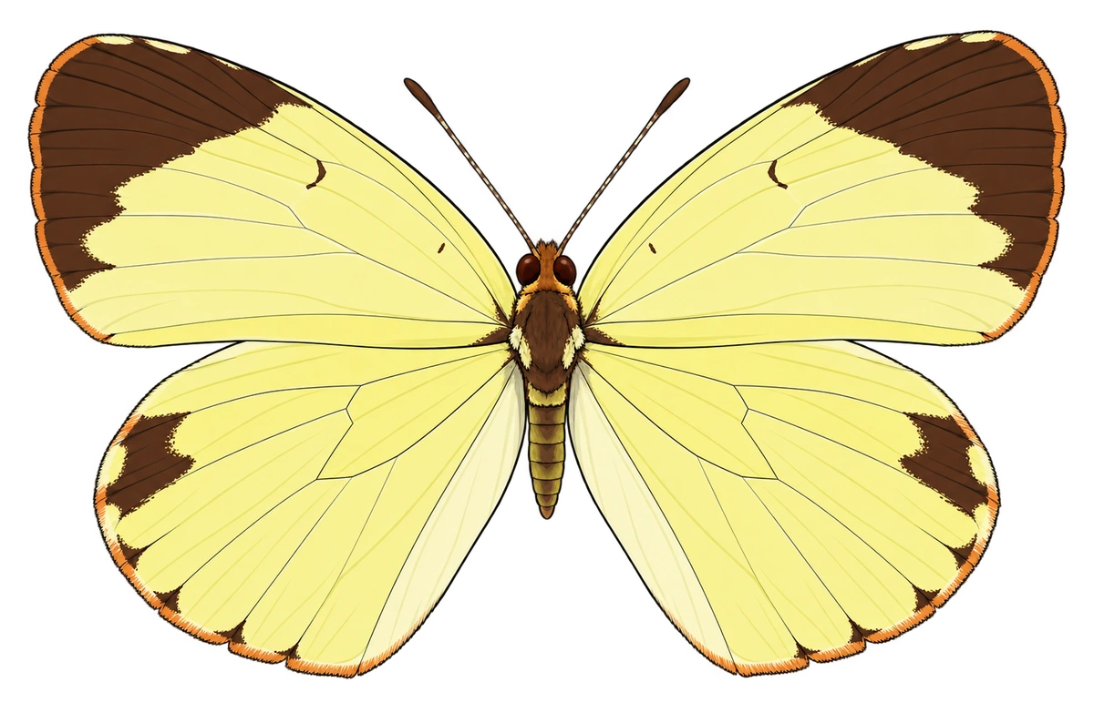 Pyrisitia lisa, dorsal view