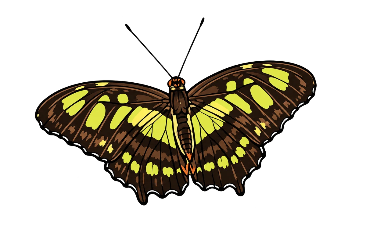 Siproeta stelenes dorsal illustration
