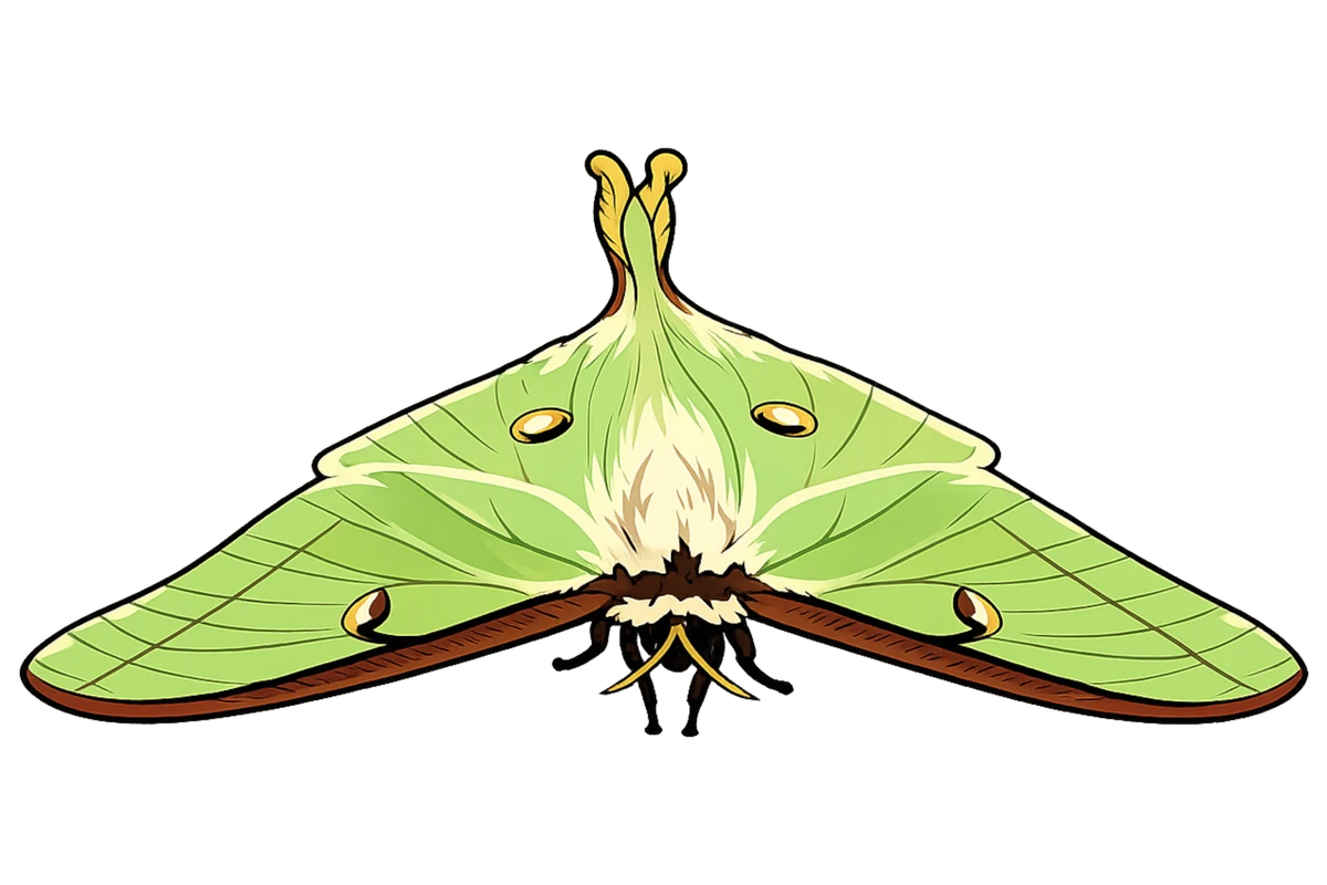 Actias luna, forward downward glide study
