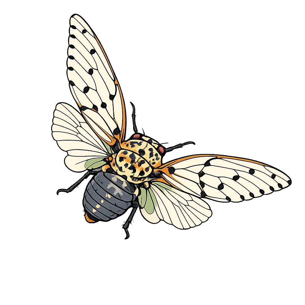 Ayuthia spectabile, oblique spread-wing study