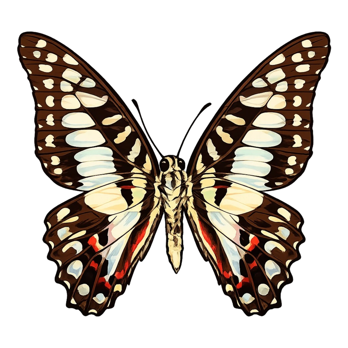 Graphium doson, open-wing ventral study