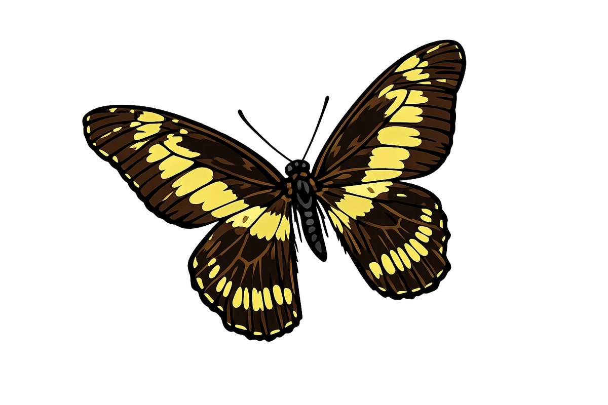 Graphium latreillianus, left-tilted dorsal study