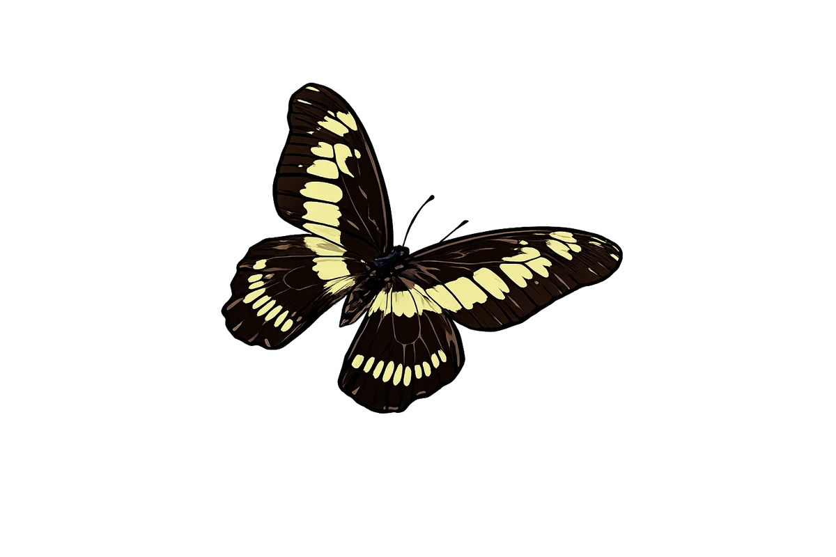 Graphium latreillianus, oblique right dorsal study