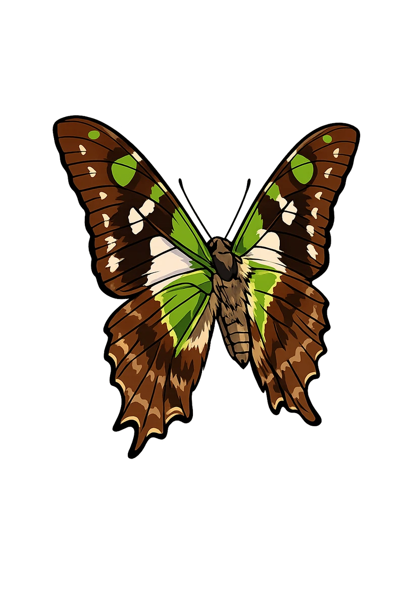Graphium weiskei, right-facing ventral study