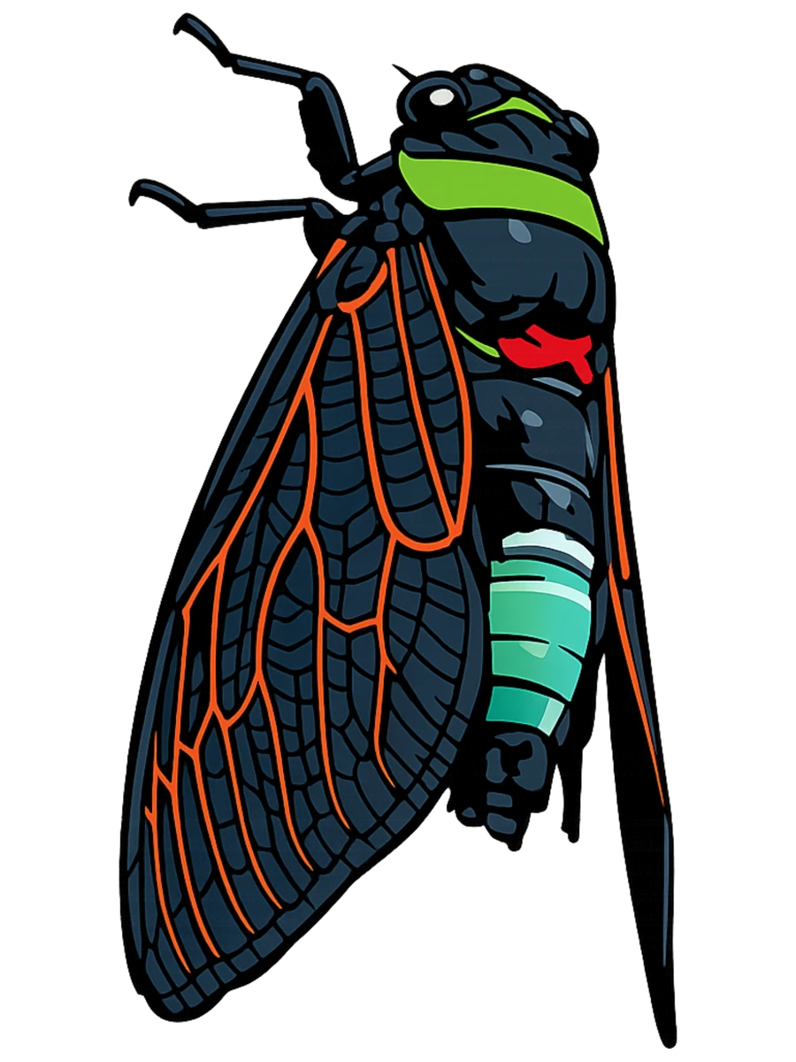 Tacua speciosa, left-facing perch study
