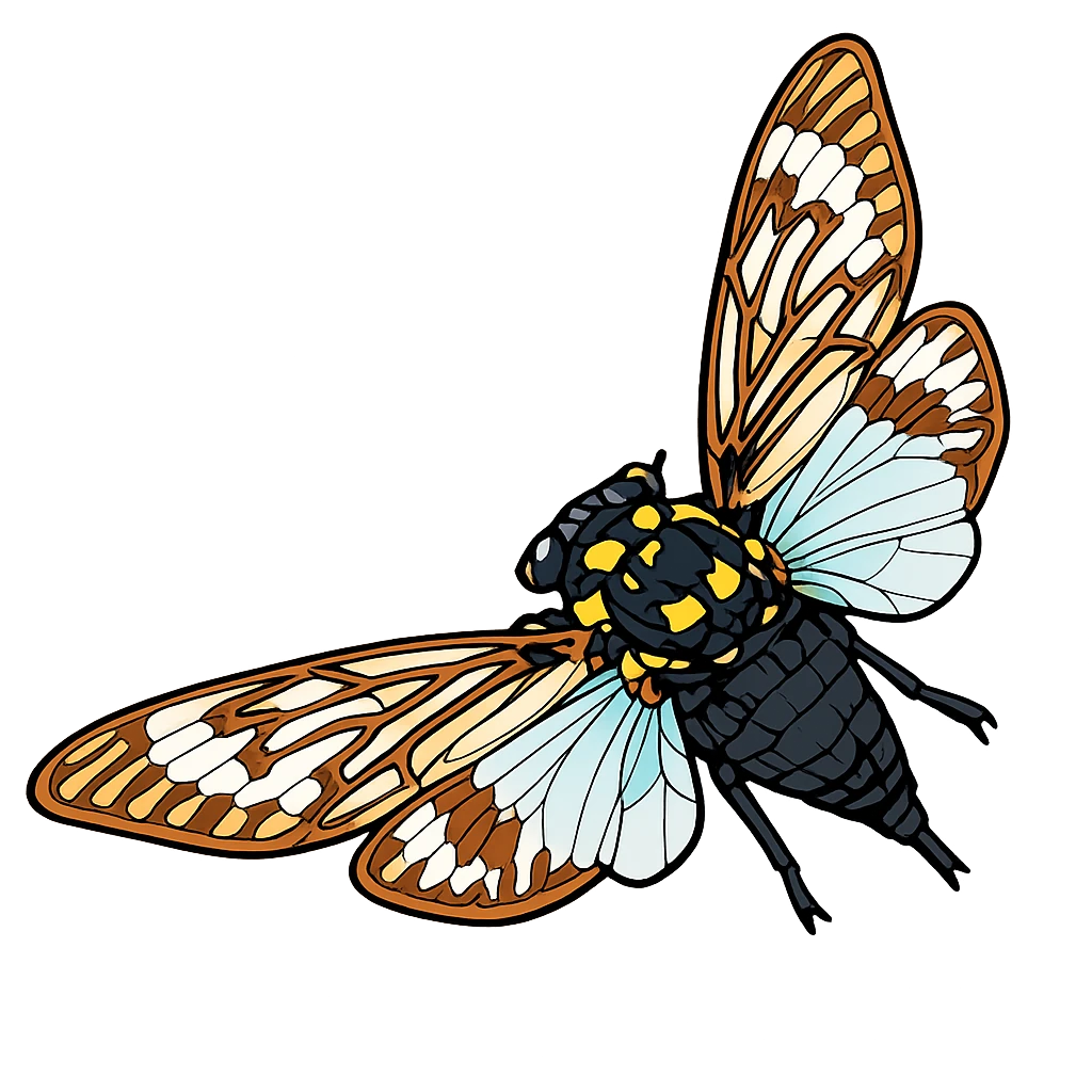 Distantalna splendida, spread-wing ventral study