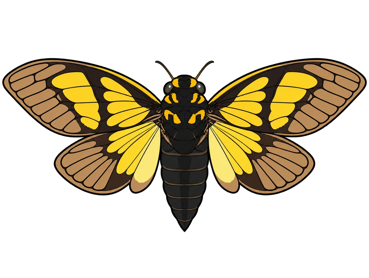 Sulphogaeana sulphurea, dorsal view