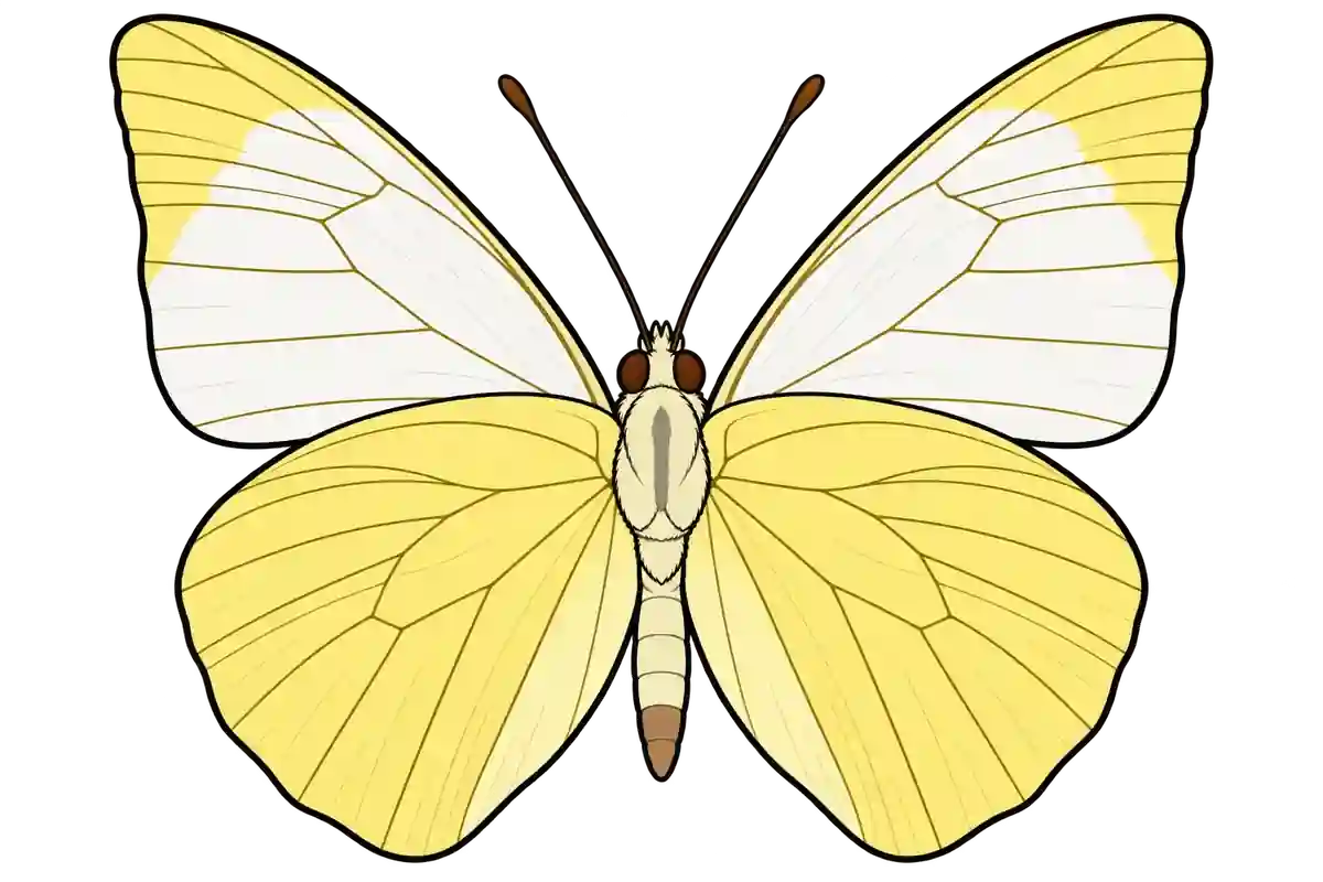 Appias albina, ventral view