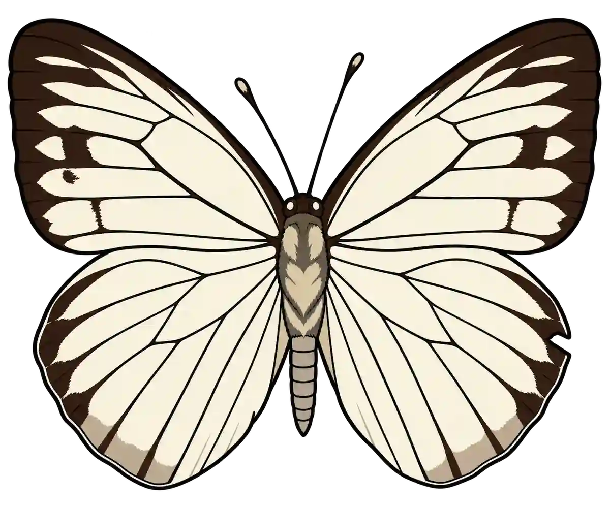 Cepora nerissa, dorsal view