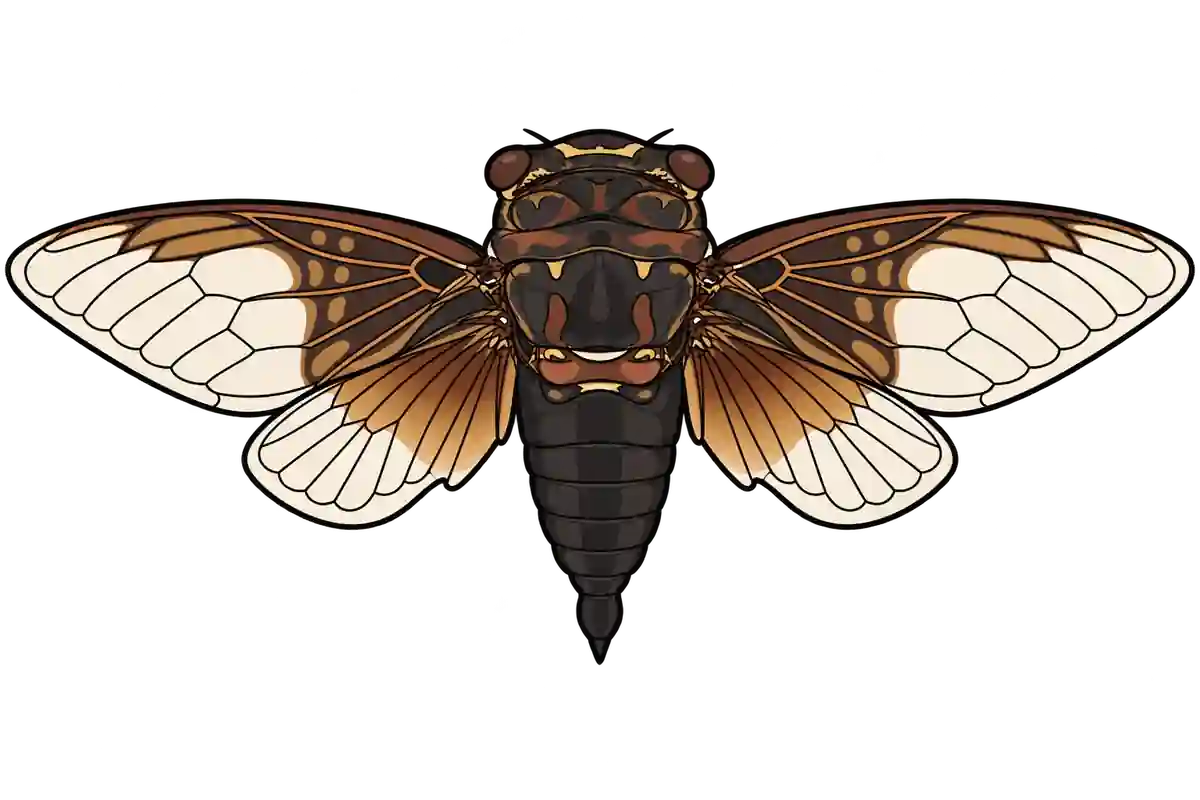 Cryptotympana aquila, dorsal view