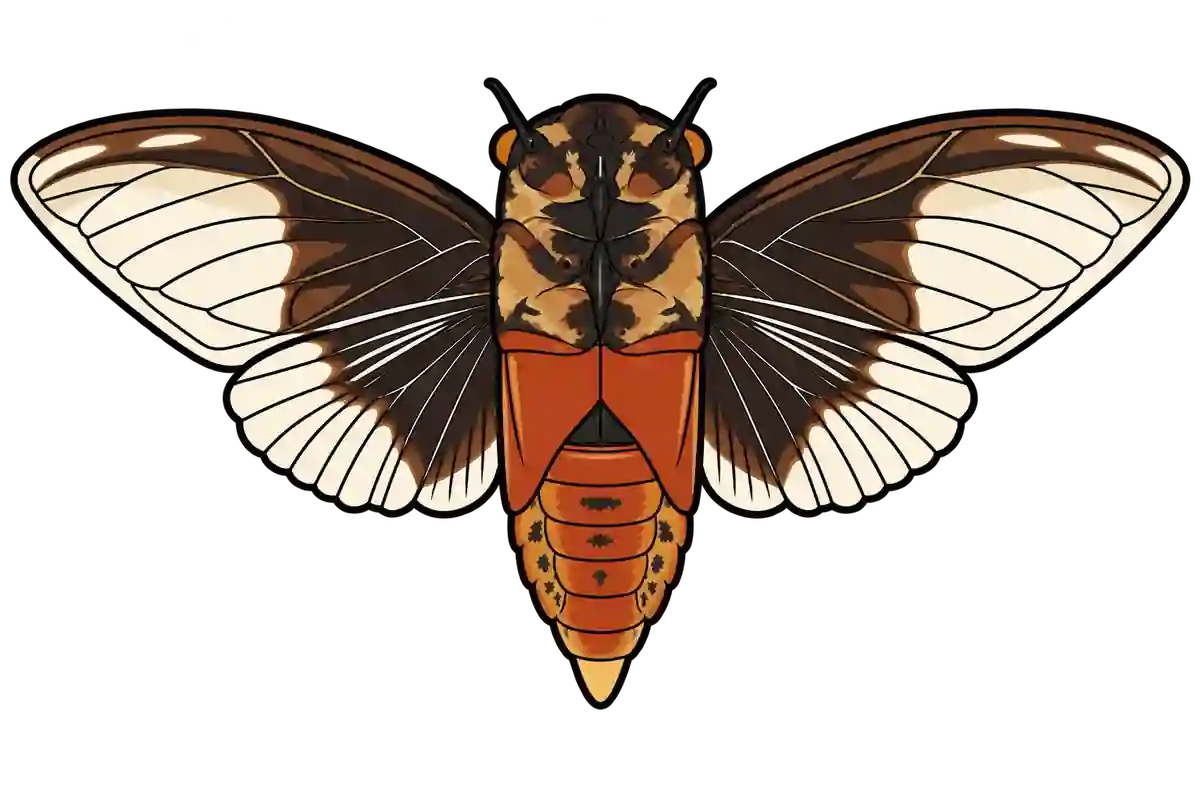 Cryptotympana aquila, ventral view