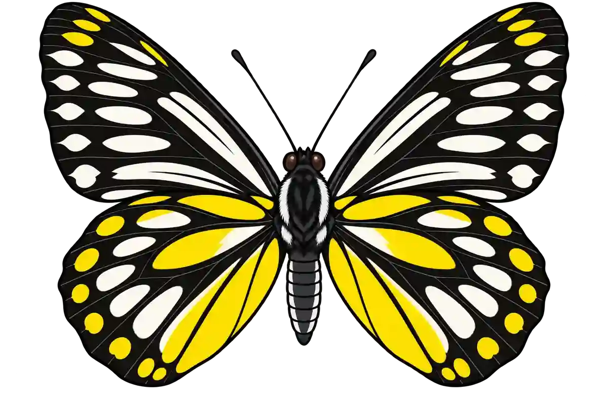 Delias lativitta, ventral view