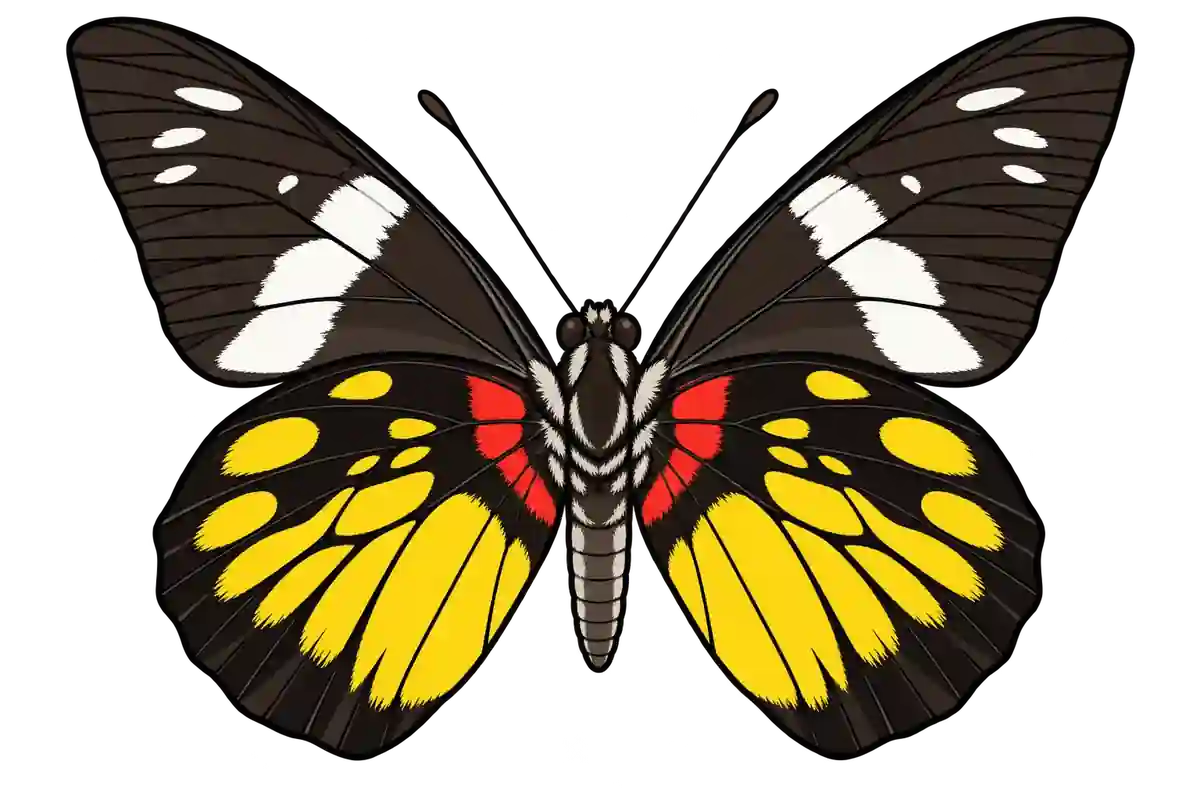 Delias henningia, ventral view