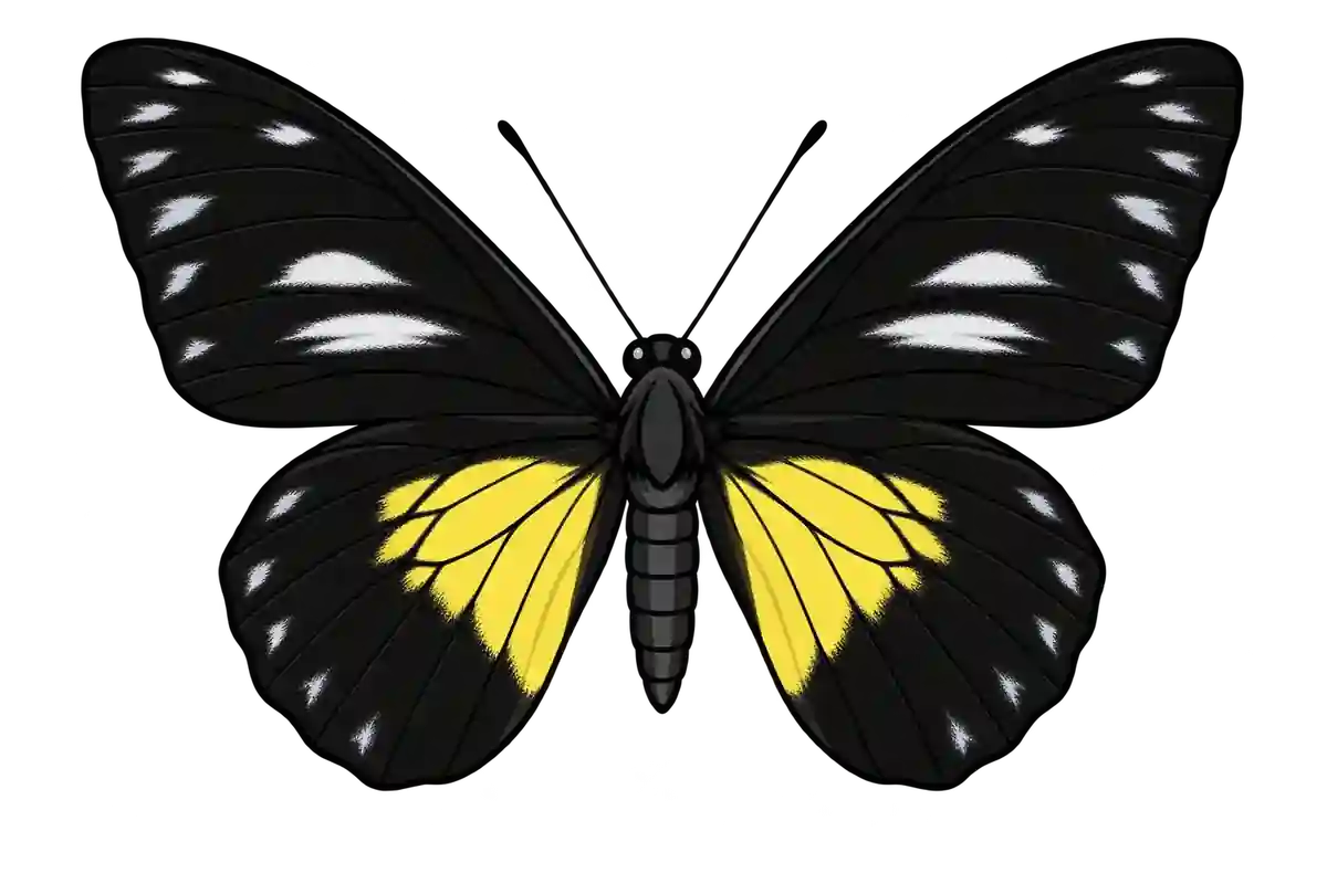 Delias blanca, dorsal view
