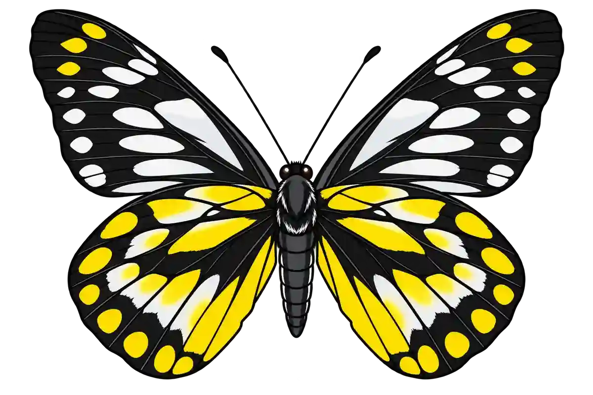 Delias sanaca, ventral view