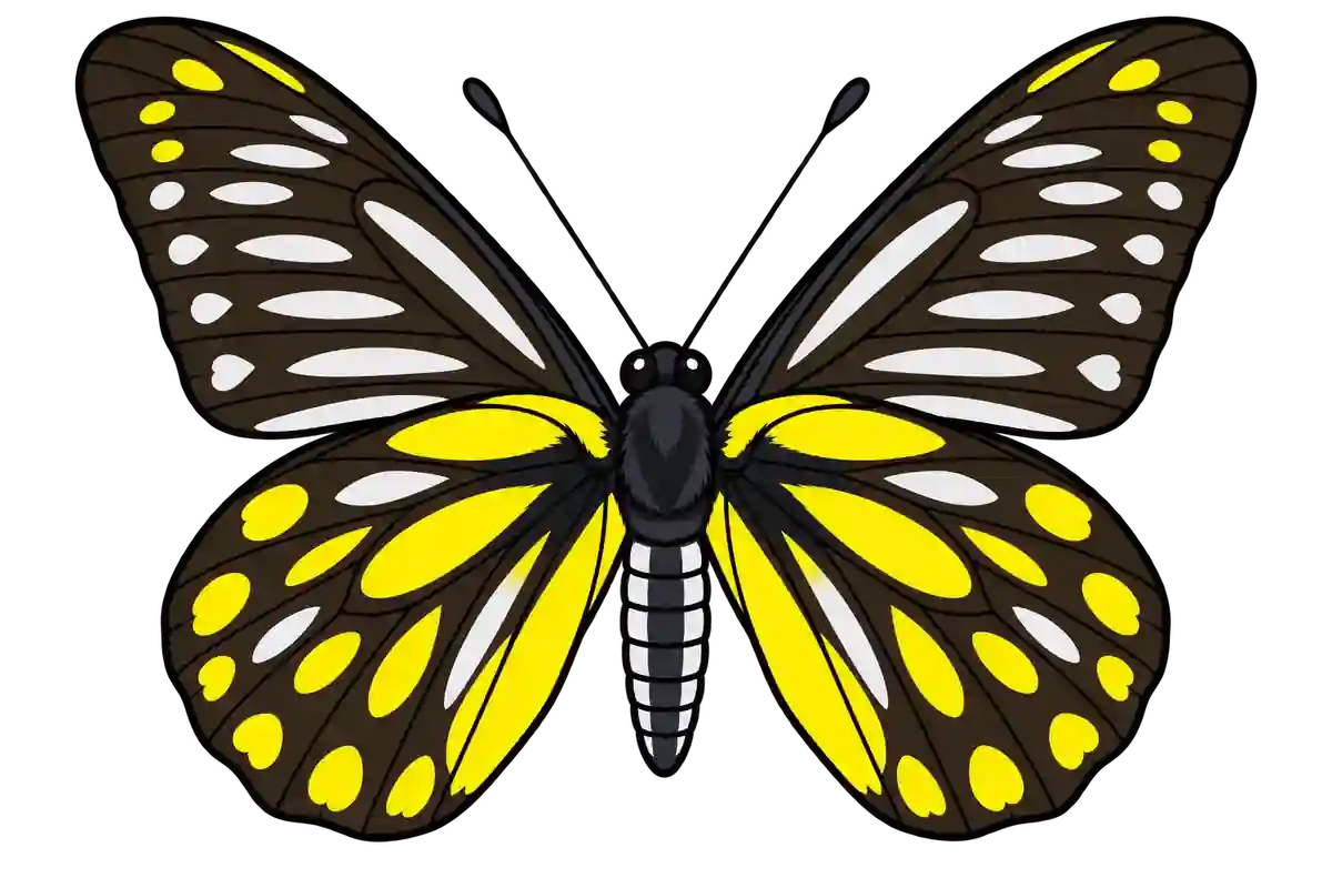 Delias patrua, ventral view